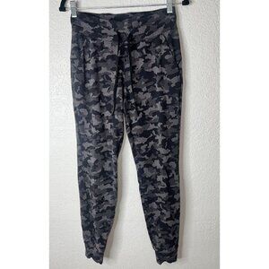 Lululemon HR Jogger Black Gray Camo Extra Soft Drawstring Pockets Size 6 X1